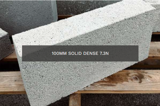 Concrete Block 7.3n - 100mm (Half Pallet - 36 blocks)